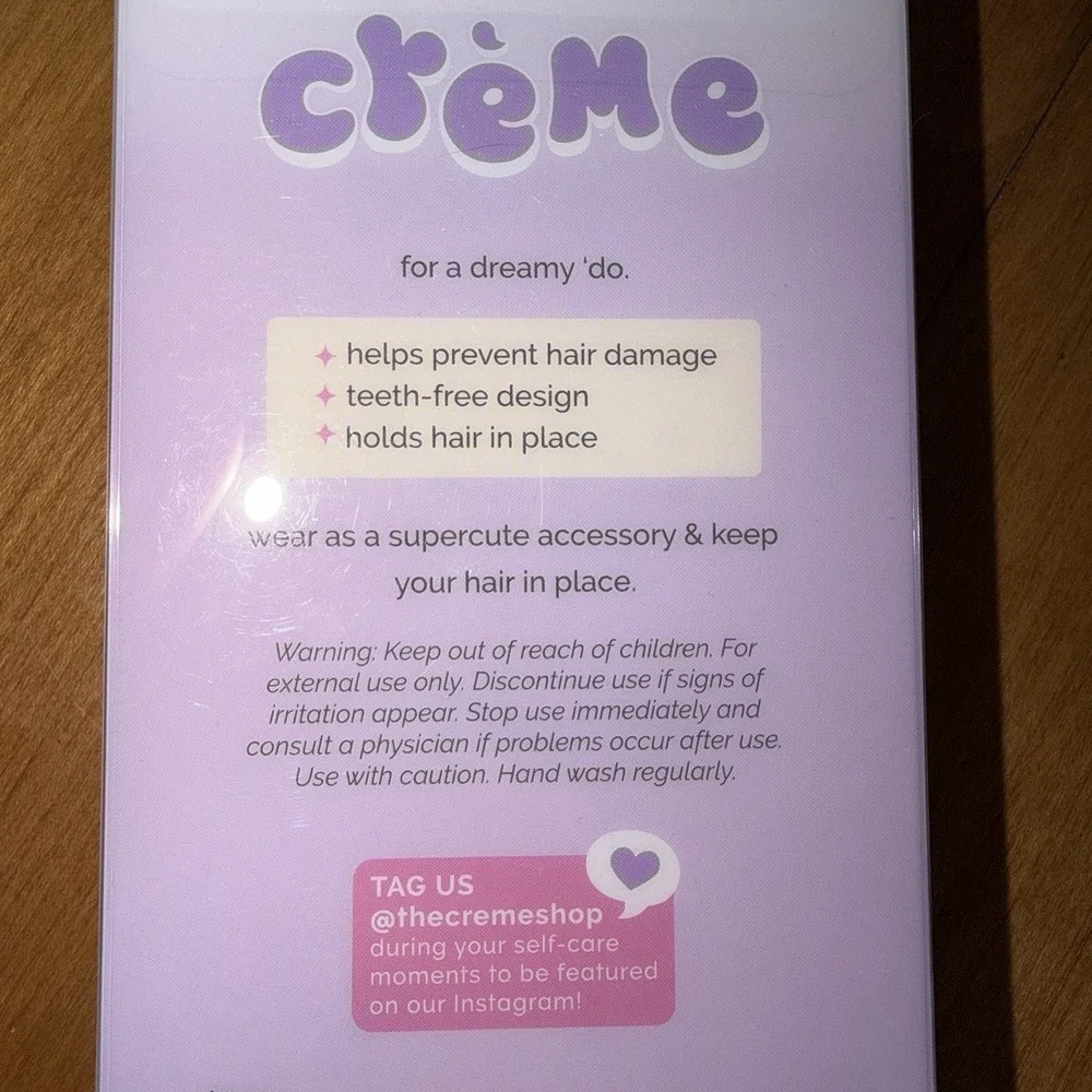 NEW The Creme Shop Set Of 4 Beary Cute Crease-Free Hair Clips K Beauty‎